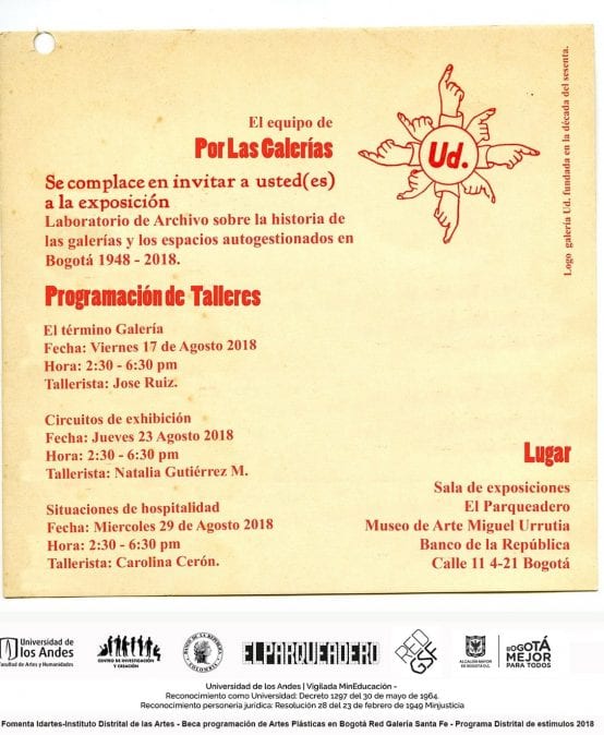 Taller circuitos de exhibición en el marco de la exposición Por las galerías