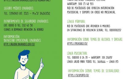 Información de las Líneas de Apoyo-Decanatura de estudiantes