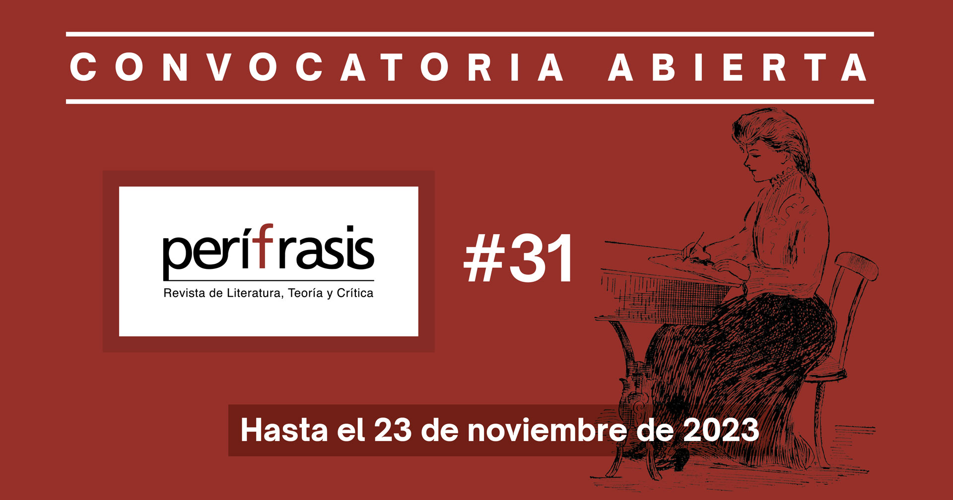 Convocatoria XXXI para publicar en Perífrasis. Revista de Literatura, Teoría y Crítica